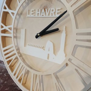 Boite en bois cadeaux personnalisée Le Havre Les BAM Horloge décoration