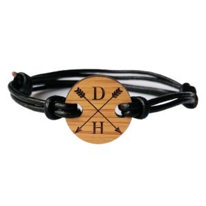 Boite en bois cadeaux personnalisée Le Havre Les BAM bracelet homme