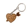 Porte-clés coeur en bois personnalisable initiales Les BAM Le Havre