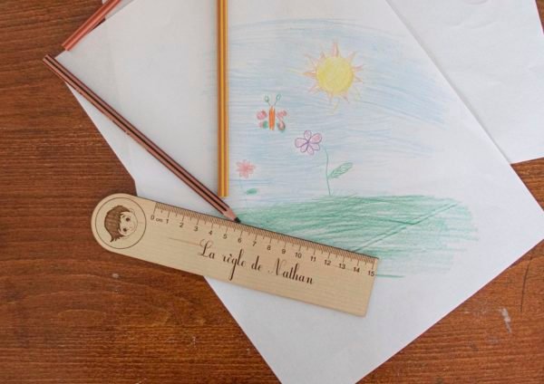 Cadeau personnalisé enfant règle en bois Le Havre 76