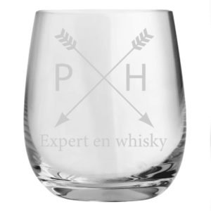 Boite en bois cadeaux personnalisée Le Havre Les BAM verre whisky